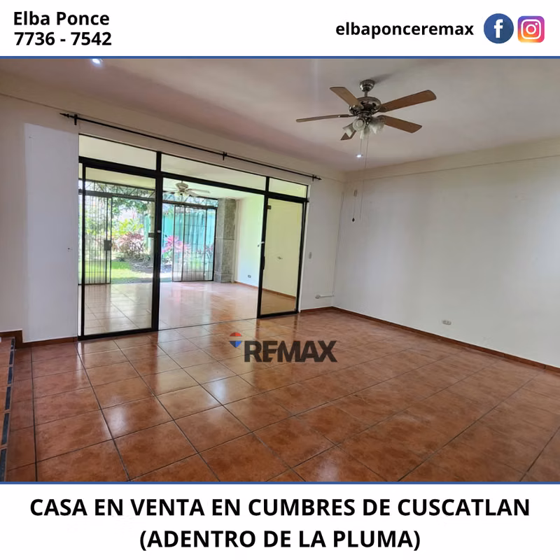 EN VENTA | CASA AMPLIA Y ELEGANTE EN CUMBRES DE CUSCATLÁN (ADENTRO DE LA PLUMA), foto 3
