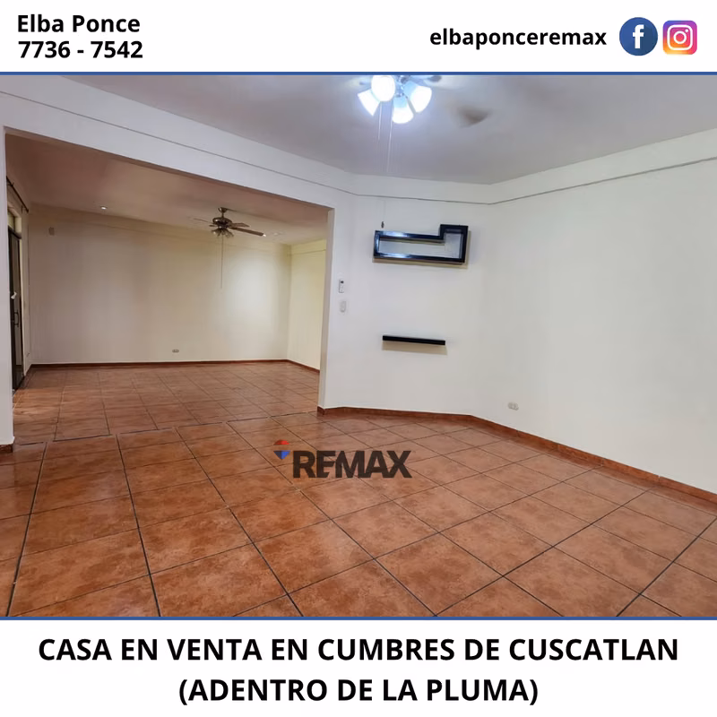 EN VENTA | CASA AMPLIA Y ELEGANTE EN CUMBRES DE CUSCATLÁN (ADENTRO DE LA PLUMA), foto 4